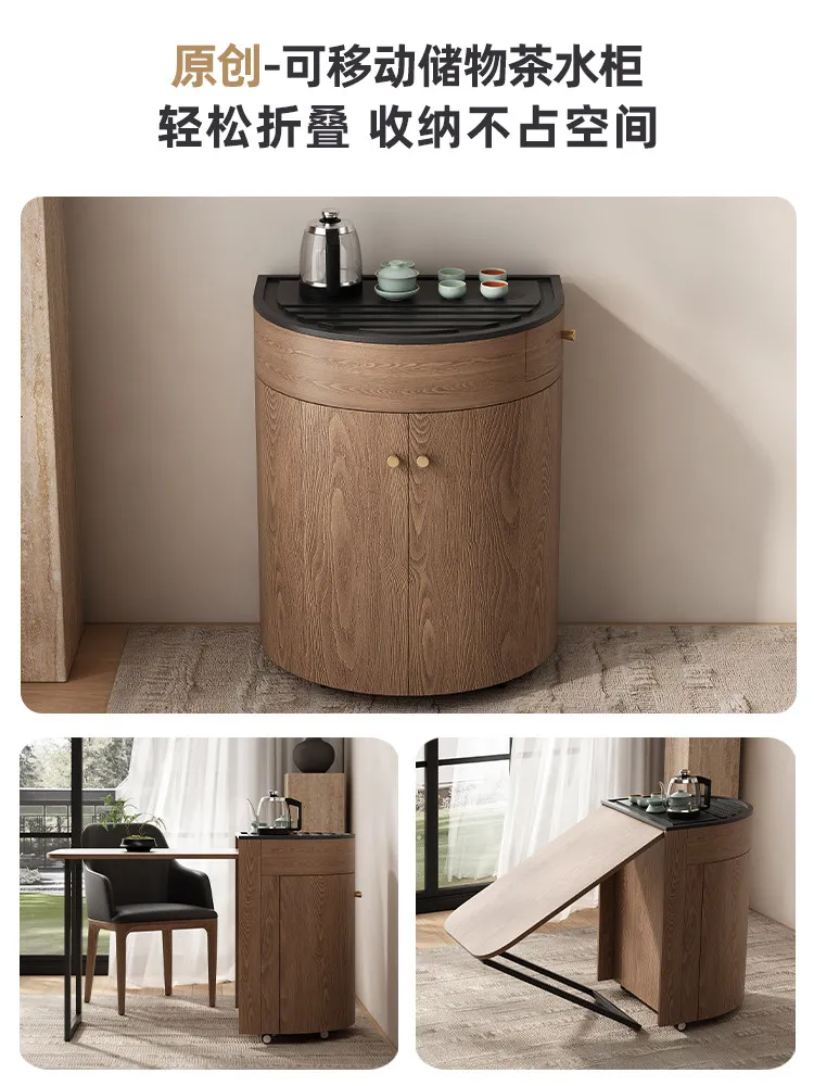 Balcony folding kung fu tea table dual-purpose combination household multi-functional small tea table small