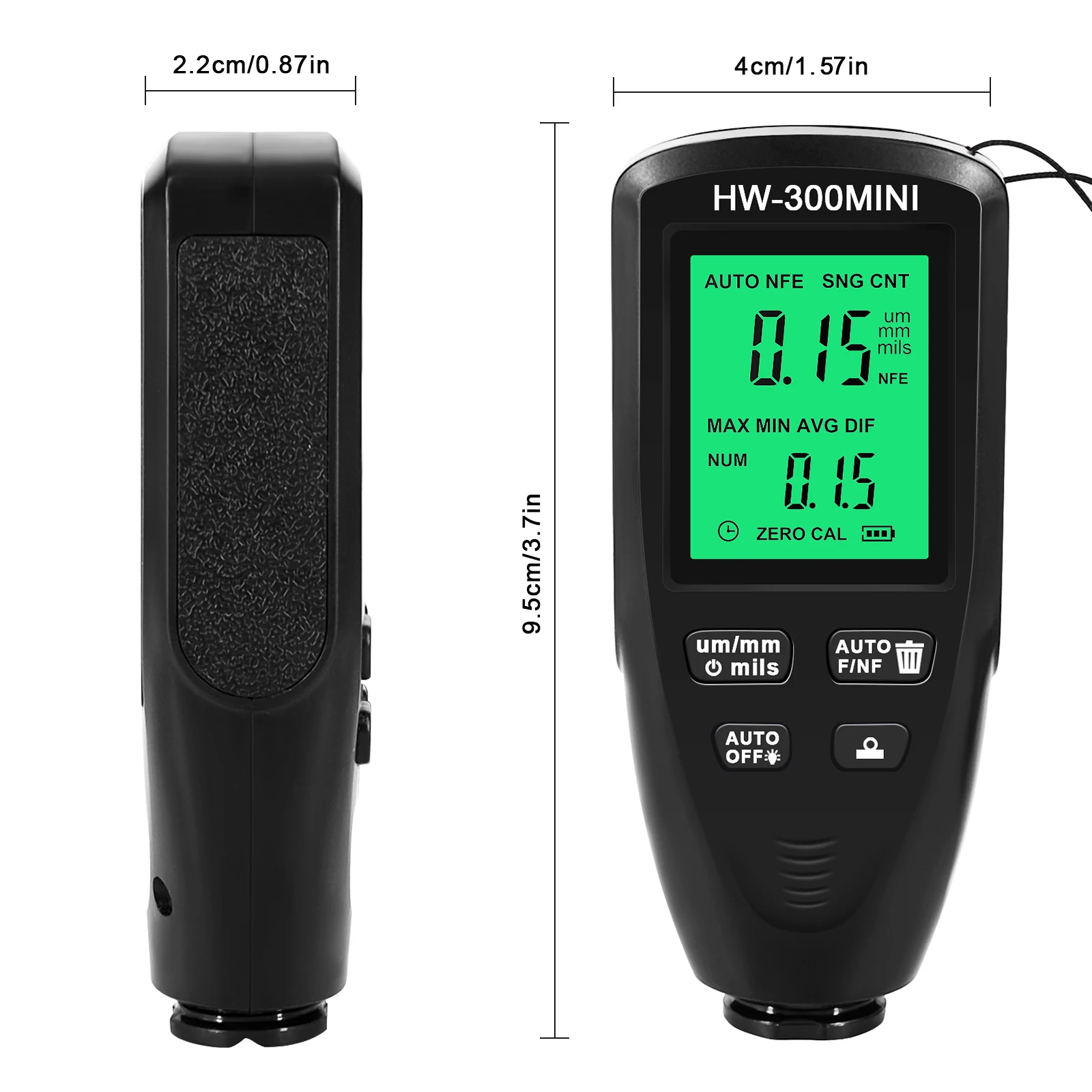 Paint Thickness Gauge Car Coating Thickness Meter for Automobile Paint Inspection Manufacturing Industry Metal Surface