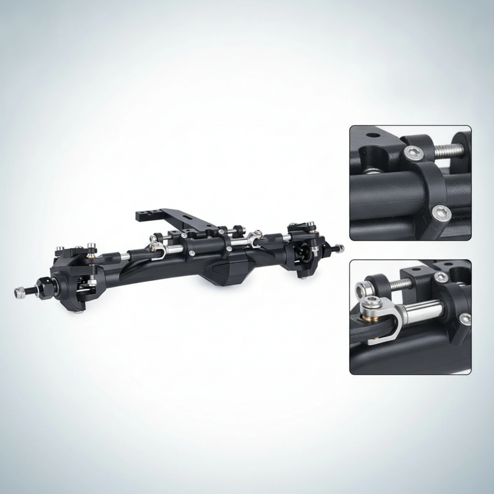 2 Pieces Front and Rear Axle Set Machined RC Crawler Axle Precision Fit Reliable for Custom Builders