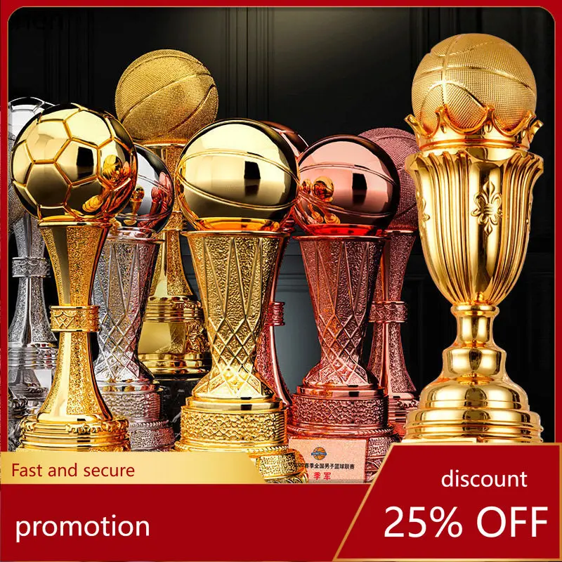 

H1 Custom Basketball and Football Trophy - Gold, Silver, Bronze Awards for Competition, Outstanding Shooter Award, Commemorative