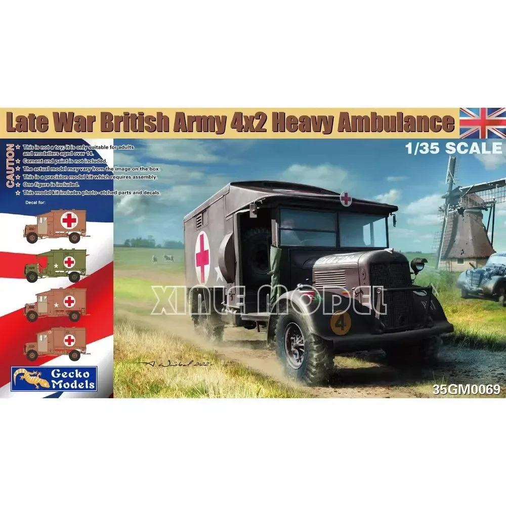 

Gecko model Proportional kit 1/35 35GM0069 Late World War II British 4x2Heavy Ambulance，for Military Toy Model Hobby Collection