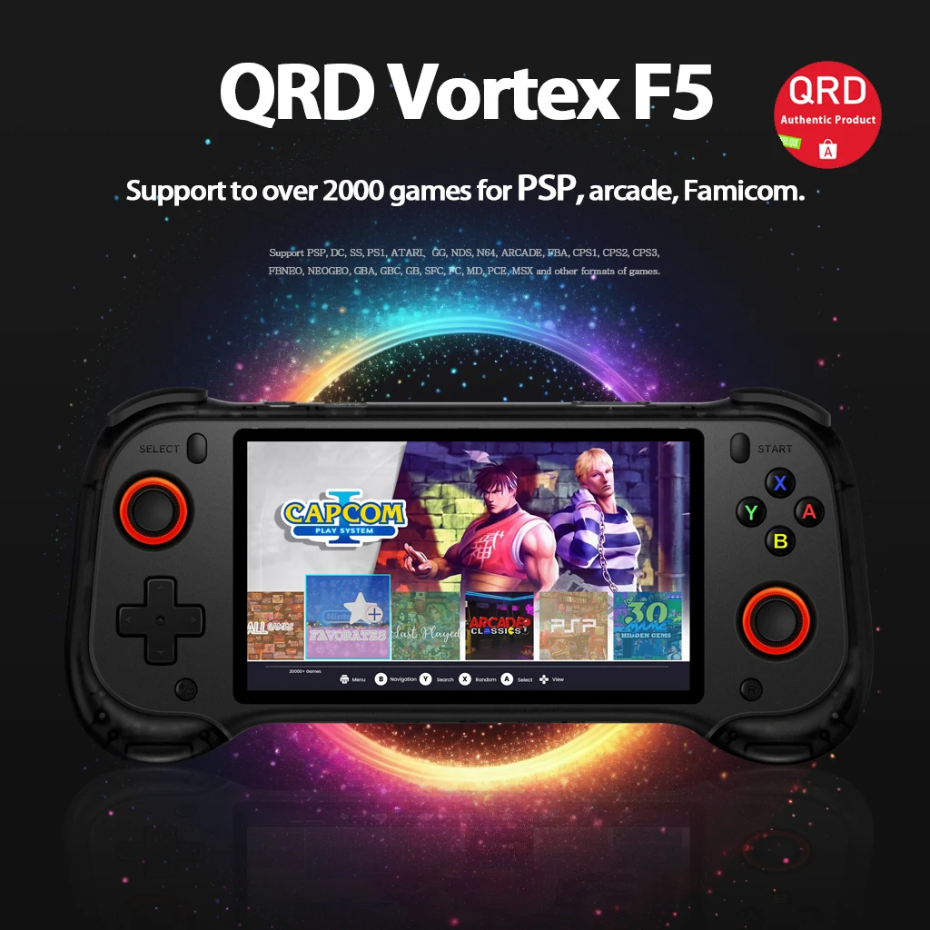 QRD Vortex F5: Der ultimative Handheld-Game-Player für Retro-Spieler