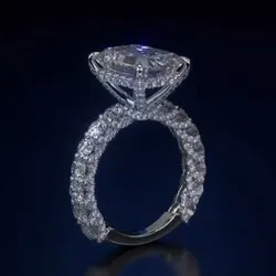 Valuable Lab Diamond Ring 925 Sterling Silver Party Wedding Band Rings for Women Men Engagement Promise Jewelry