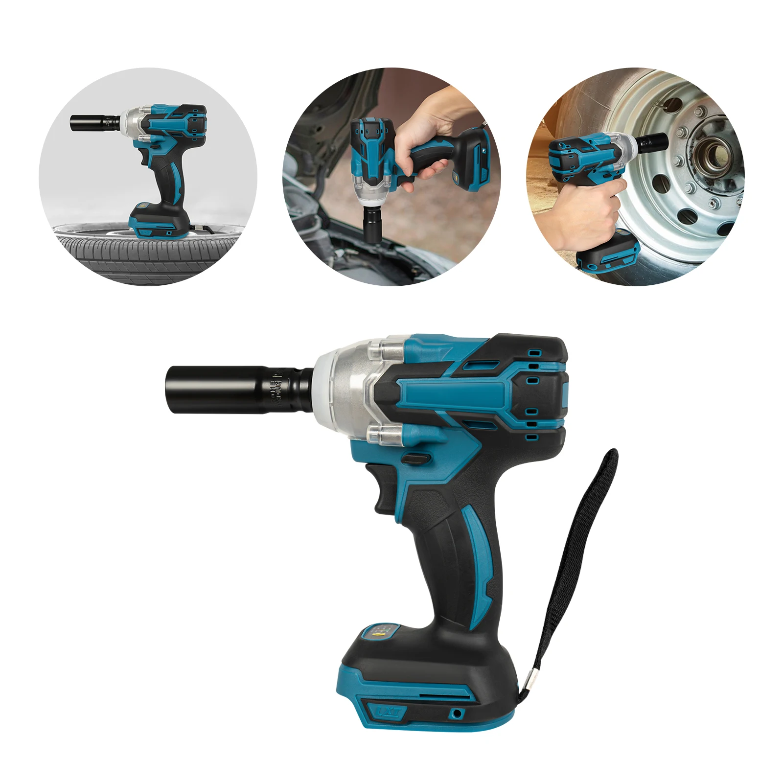 

Brushless Electric Wrench, about 2200 RPM Impact Wrench Infinitely Adjustable Speed (without Battery and Charger)