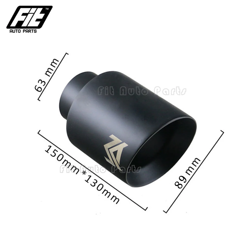 Stainless Steel Exhaust Throat 63mm Inlet 89/102mm Outlet Tail Pipe Universal Car Accessories