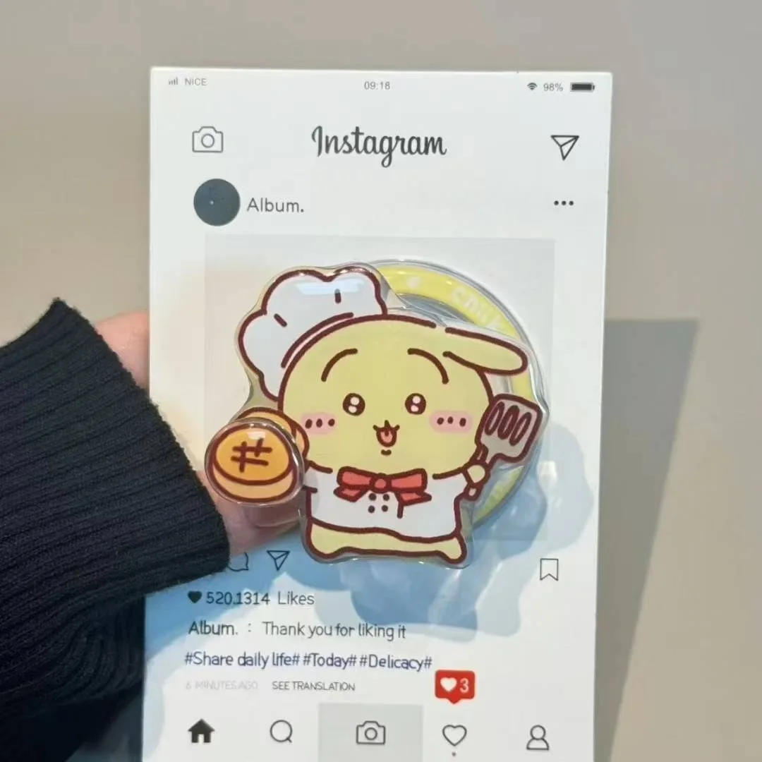 Chiikawa Rotating Dessert Holder Usagi Is Suitable For MagSafe Magnetic Holder With Super Strong Suction And Expandable Airbag