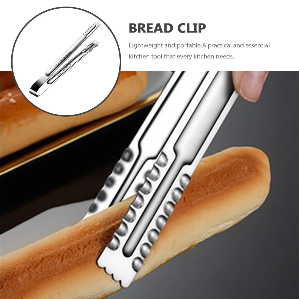 

Stainless Steel Food Tongs Kitchen Serving Tool For Bbq Salad Cake Pastry Clamp Buffet Catering Wedding Use