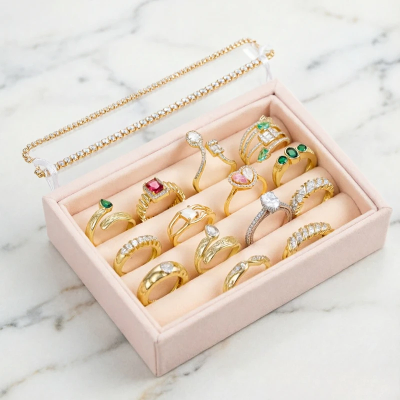 Random 1/10/20/50 Piece Classic Jewelry Set Women Necklace Earrings Rings Bracelets Pendant Formal Occasion Gift