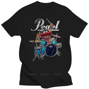 ANIMAL DRUMMER ZILDJIAN CYMBALS T-Shirt plus sizes oversizeds mens graphic t -shirts funny - AliExpress