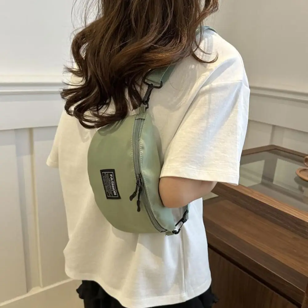 Portable Korean Style Canvas Waist Bag Streetwear Letter Casual Chest Pack Cool Lightweight Oxford Crossbody Bag Man