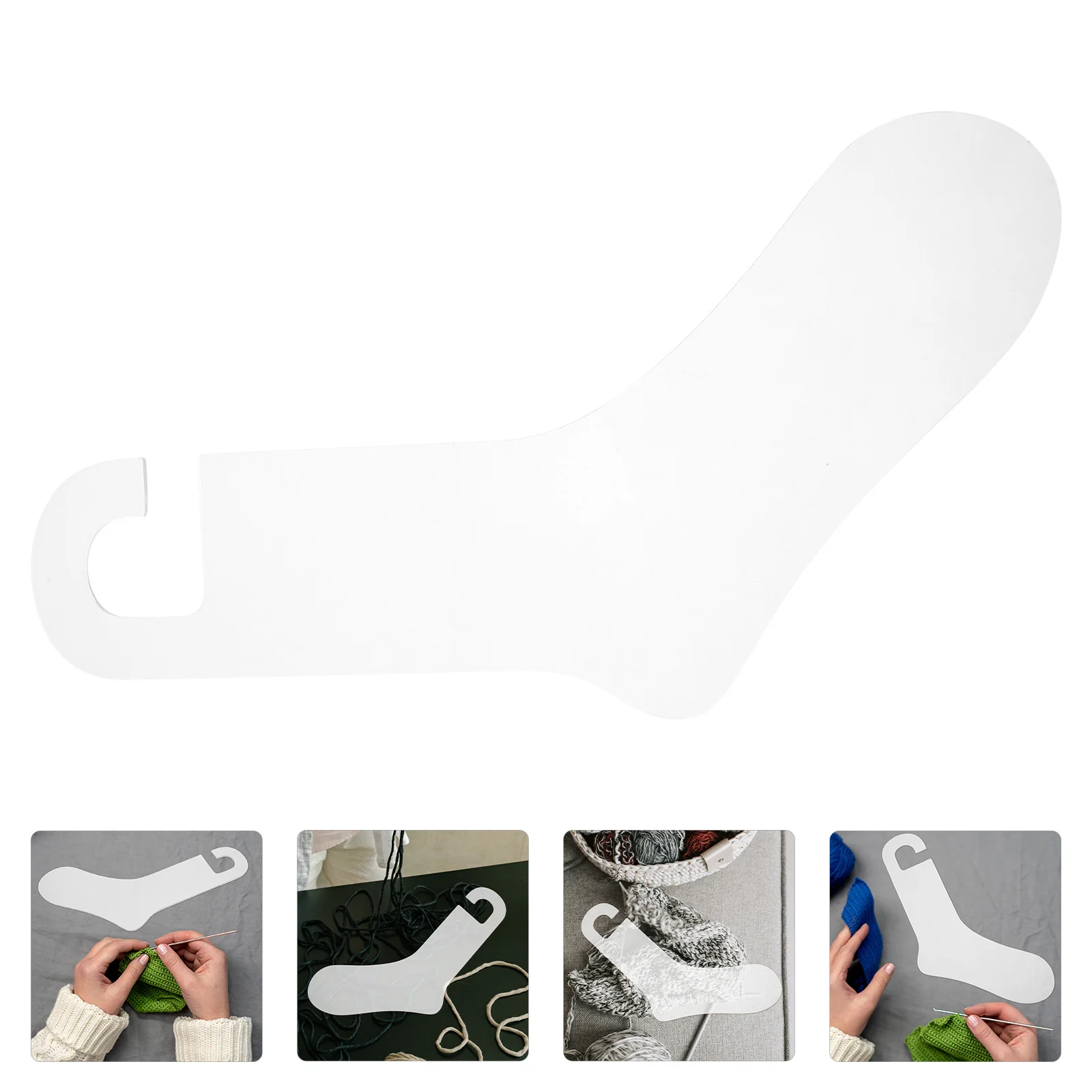 

Clear Acrylic Sock Blockers Adjustable Tool for Hand Display and DIY Knitting Blocking Accessories