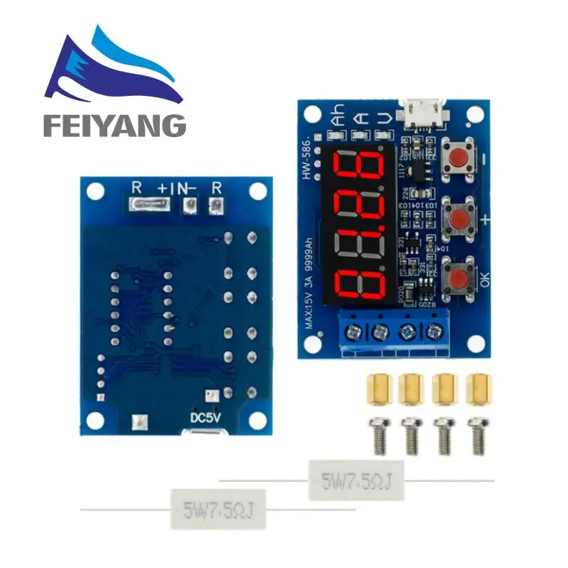 Tester di capacità della batteria al litio agli ioni di litio 1.2V 12V 18650 ZB2L3 + Tester di scarica del misuratore di capacità della batteria al