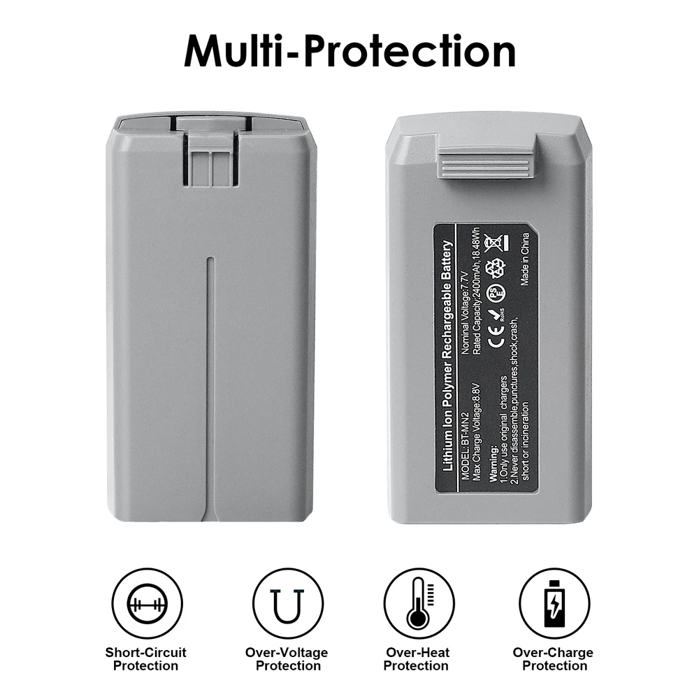 Upgraded Drone Battery For DJI MINI 4K Lipo 2S 7.7V 2400mAh Intelligent Flight Battery For dji Mini 2 / Mini SE / Mini 2 SE Dron