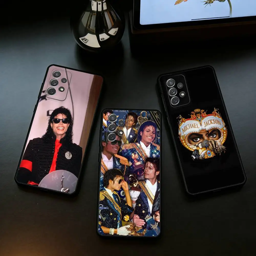 Michael Singer J-Jackson Cool Soft Silicone Black Cover Phone Case For Samsung Galaxy A73,A72,A71,A70,A53,A52,A51