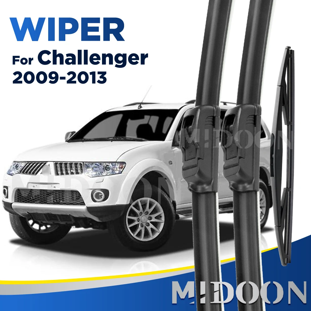

MIDOON Wiper For Mitsubishi Challenger PB 2009-2013 2010 2011 Wiper Front&Rear Wiper Blades Windscreen Brushes 22"+17"+12"