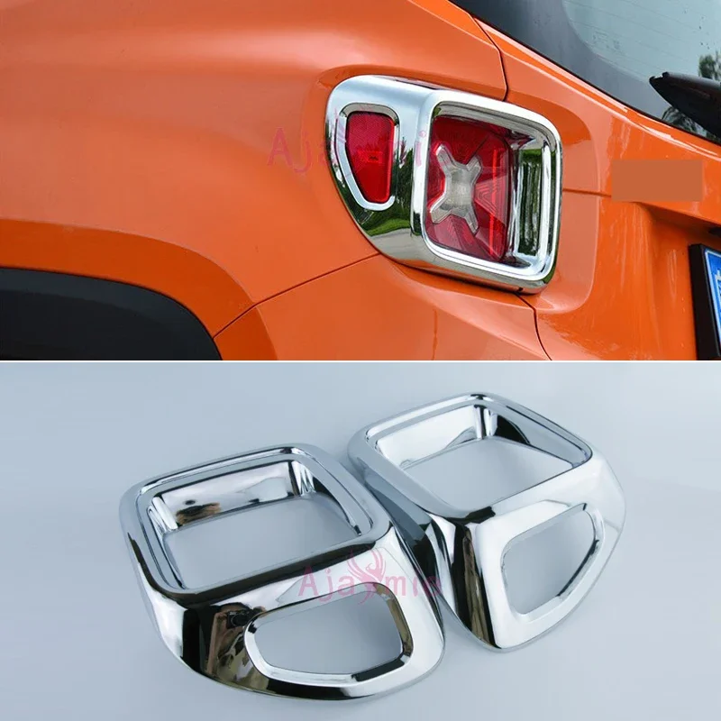 

Для Jeep Renegade 2016 2017 2018, крышка заднего фонаря, накладка на лампу, защита из АБС-пластика, хромированные аксессуары для стайлинга автомобилей