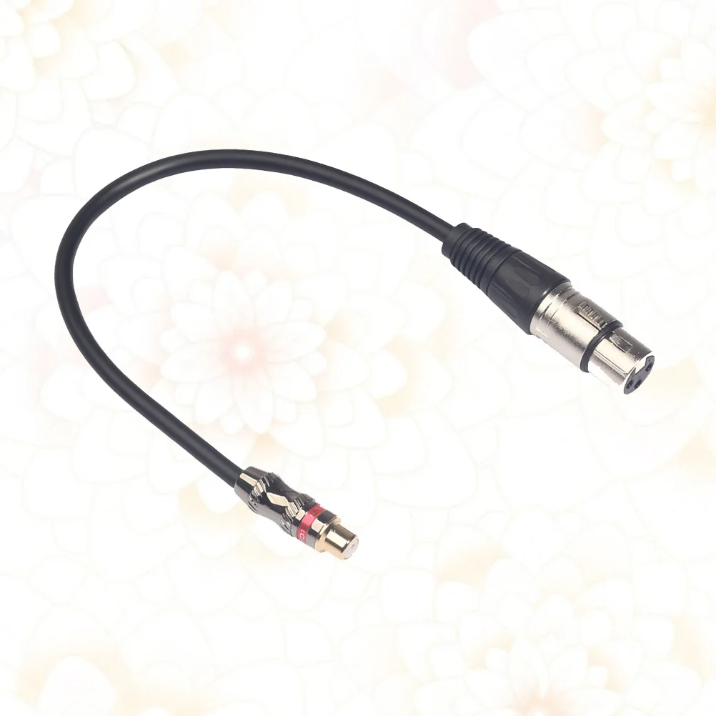 

0.3m Audio Cable Rca Female to Xlr Female Converter Adapter Black Audio Connect Cable Speaker Amplifier Mic Adapter Tr026k18-03