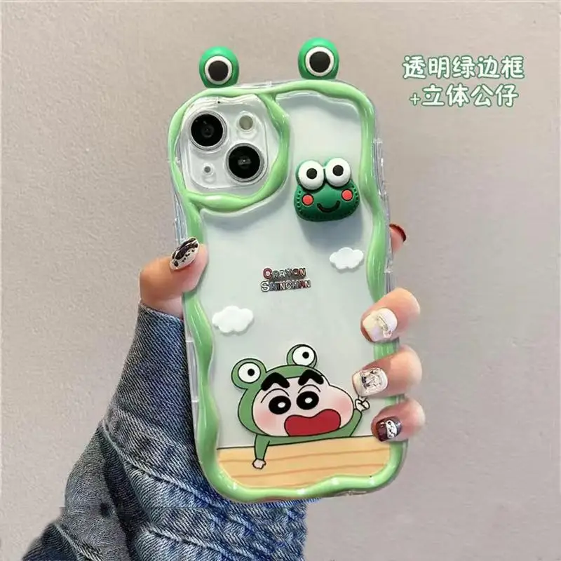 3D Frog Eyes Cute Crayon Shin-chan Case For Infinix Note 40 30 Pro Zero 30 Hot 40i Smart 8 7 GT 20 Cover Soft Capa Clear