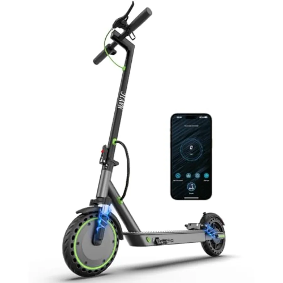 

Foldable electric scooter for adults with dual suspension, aluminum alloy frame, black, 350W/500W motor, 19/22 mph speed, up to