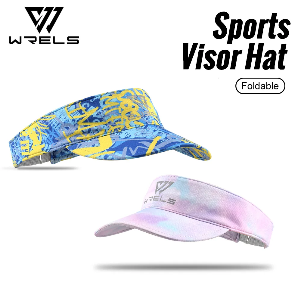 WRELS Sonnenschutz-Sport-Schirmmütze, atmungsaktiv, schnell trocknend, leerer Zylinder, faltbar, leicht, für Fahrrad, Reisen, Golf