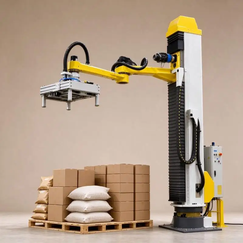 50kg Mobile Robotic Palletizer Automatic Carton Stacking Arm with 3D Vision Positioning