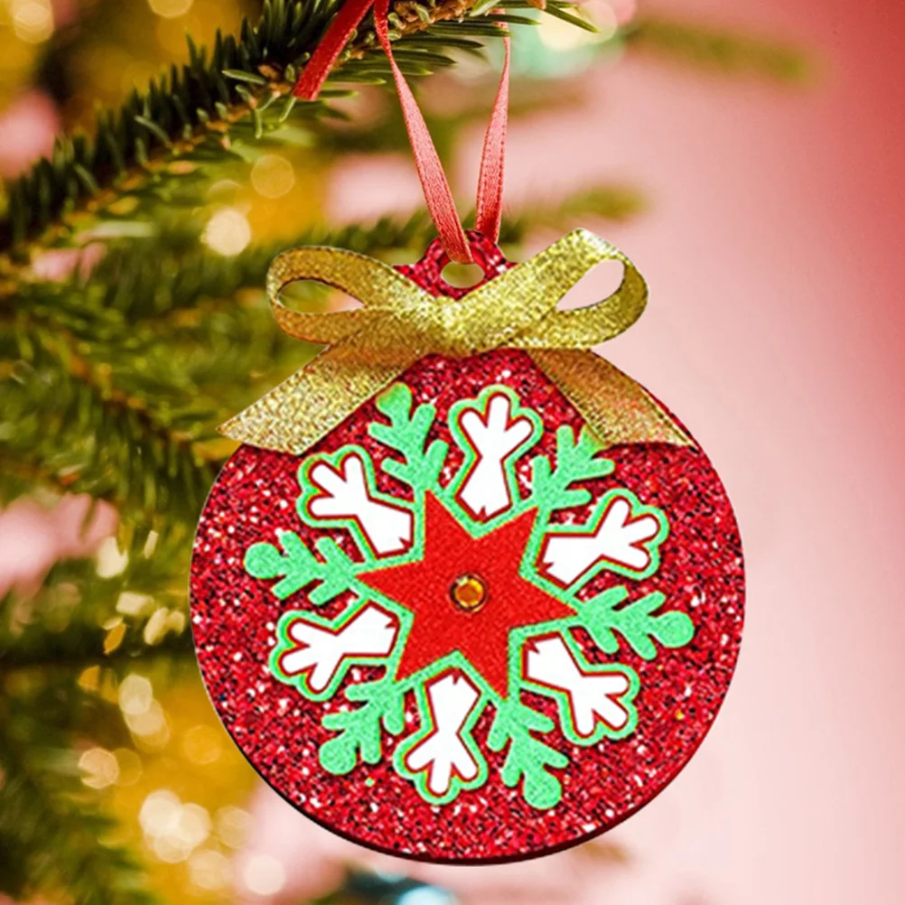 

4pcs DIY Silicone Christmas Plaque Mold Round Hanging Tag Epoxy Casting Decor Craft Reusable Non Stick Easy Clean Keychain