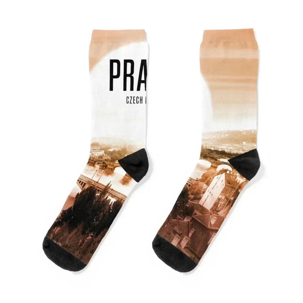 Prague - Czech Republic Socks happy cool loose soccer anti-slip Male Socks Women's