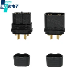 5sets of original,XT60H,Aeromodelling aviation plug,lithium battery/controller,Black, male and female connectors.XT60H-M;XT60H-F