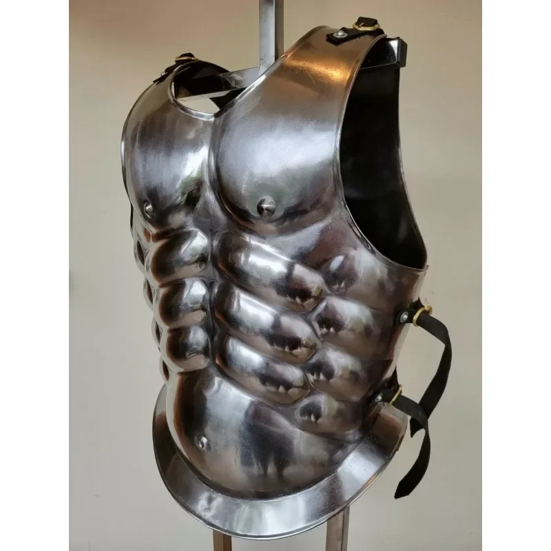 Greek muscular breastplate, Roman armor, Classical plate armor, Spartan steel breastplate.
