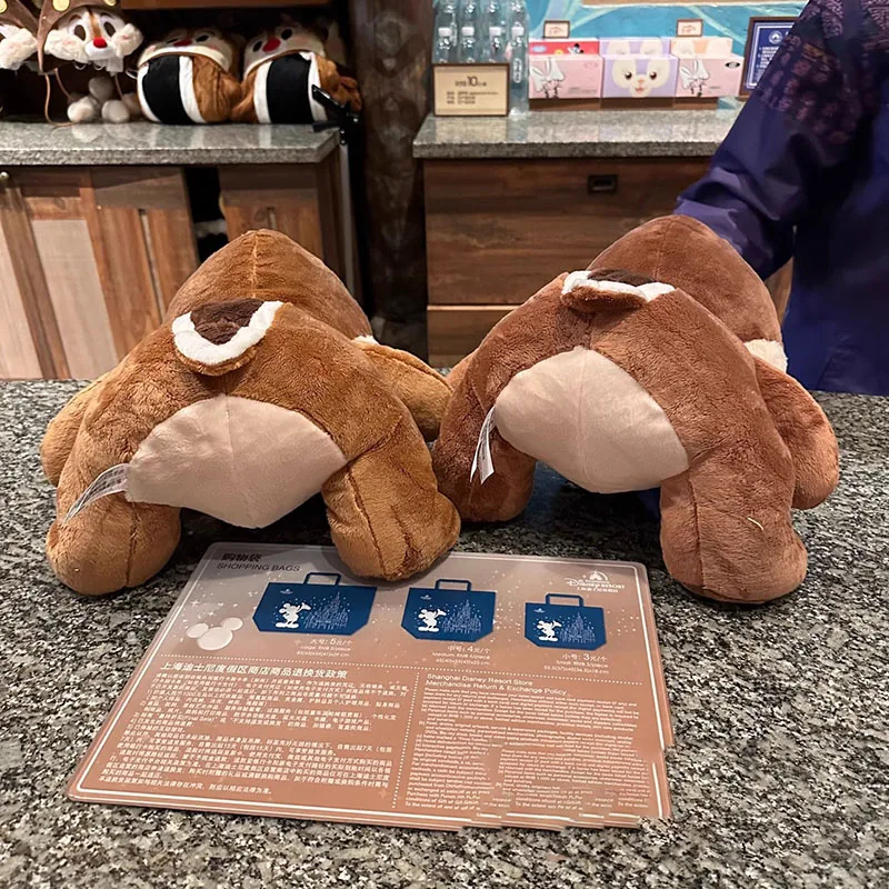 Disney Chip Dale Plush Toy, um par de bonecas Chipmunk recheado para namorada, presente do colega para amigo, 2pcs