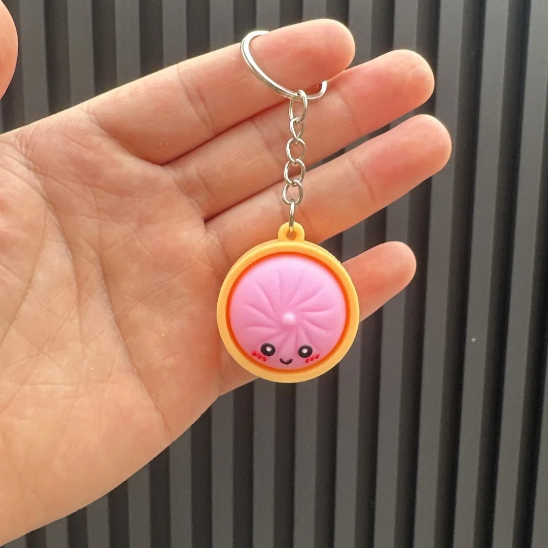6/18 Stück Niedliche Dumpling-Schlüsselanhänger, Mini-Baozi-Anhänger Geschenkset für Preise, Taschenfüller, Rucksack-Charm-Deko, Zufällige Farben – Detail 13