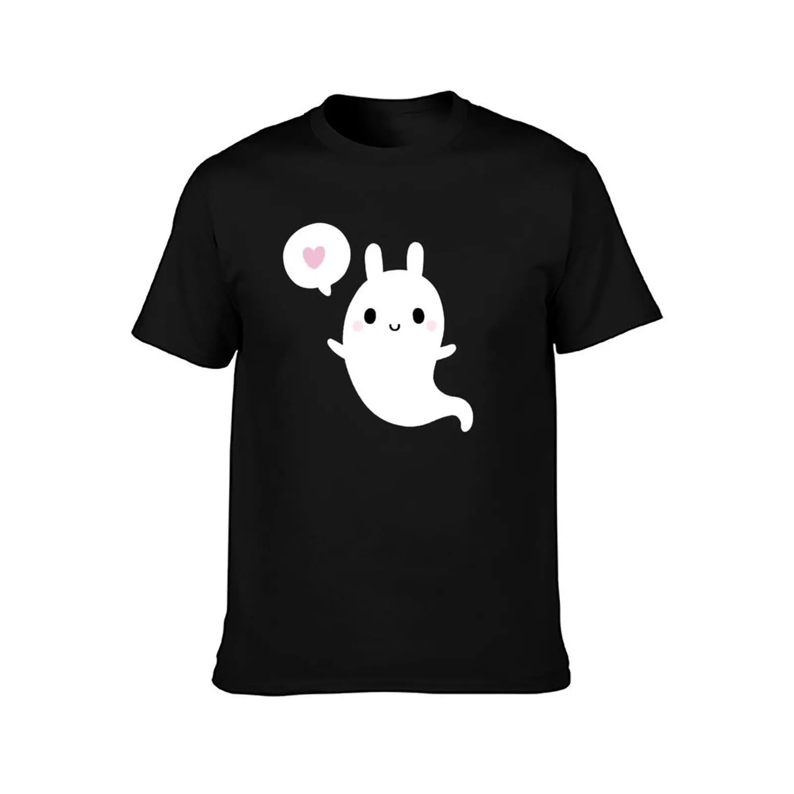 Cutie Bunny Ghost | Nikury T-Shirt, Summer Casual Cotton Tee, Oversized Streetwear Tops, Vintage Graphic Print, Unisex Men Women