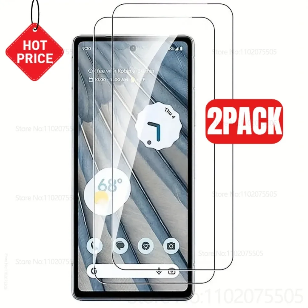 Paquete de 2 protectores de pantalla transparentes para Google Pixel 9A 8A 9 Pro XL Pixel 7 Pro 7A HD vidrio templado para Pixel 6 Pro 6A 3 4 XL 5A