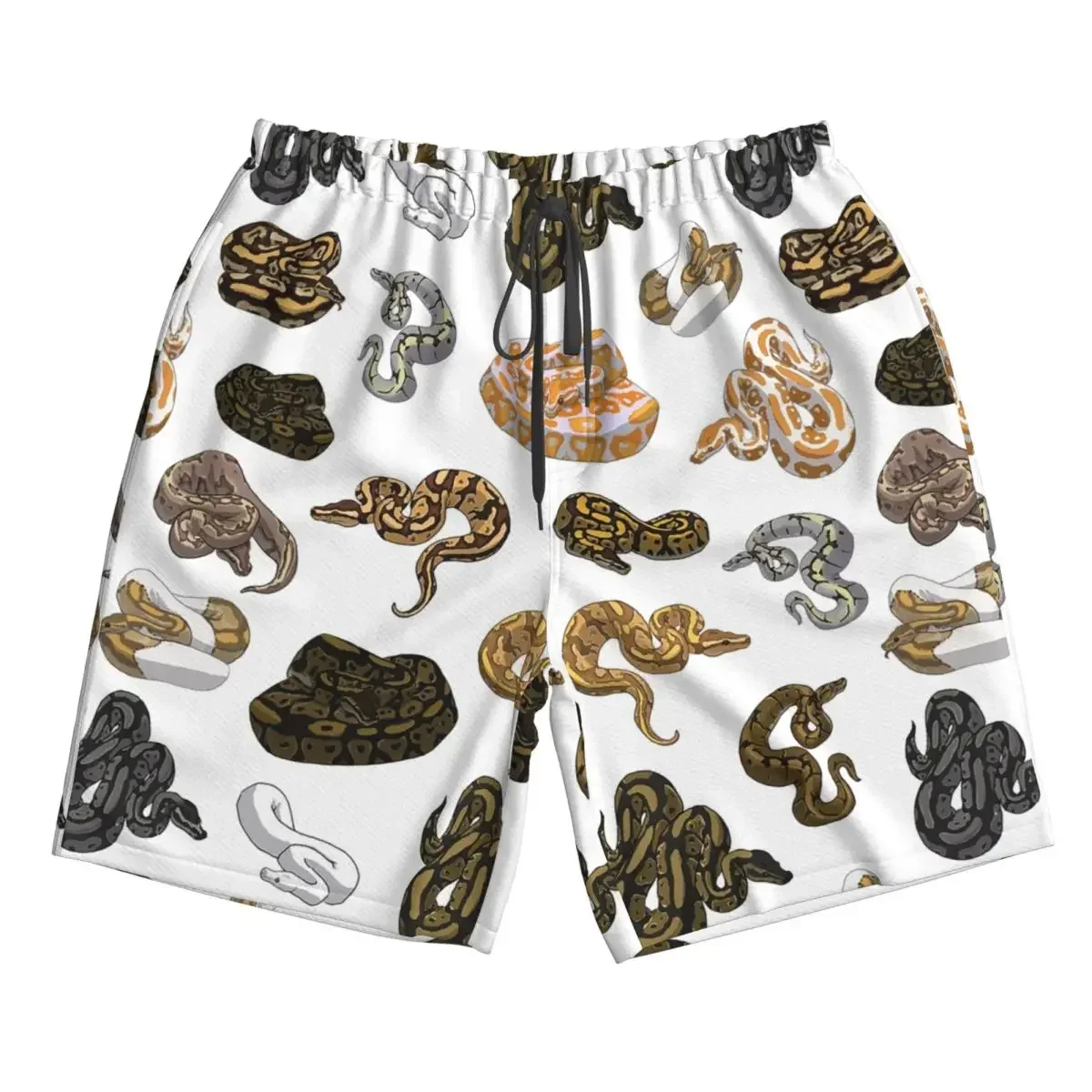 Ball Python Morph Snake Pattern Trunks Beach Board Shorts Casual Quick Dry Swim Summer Men Pants
