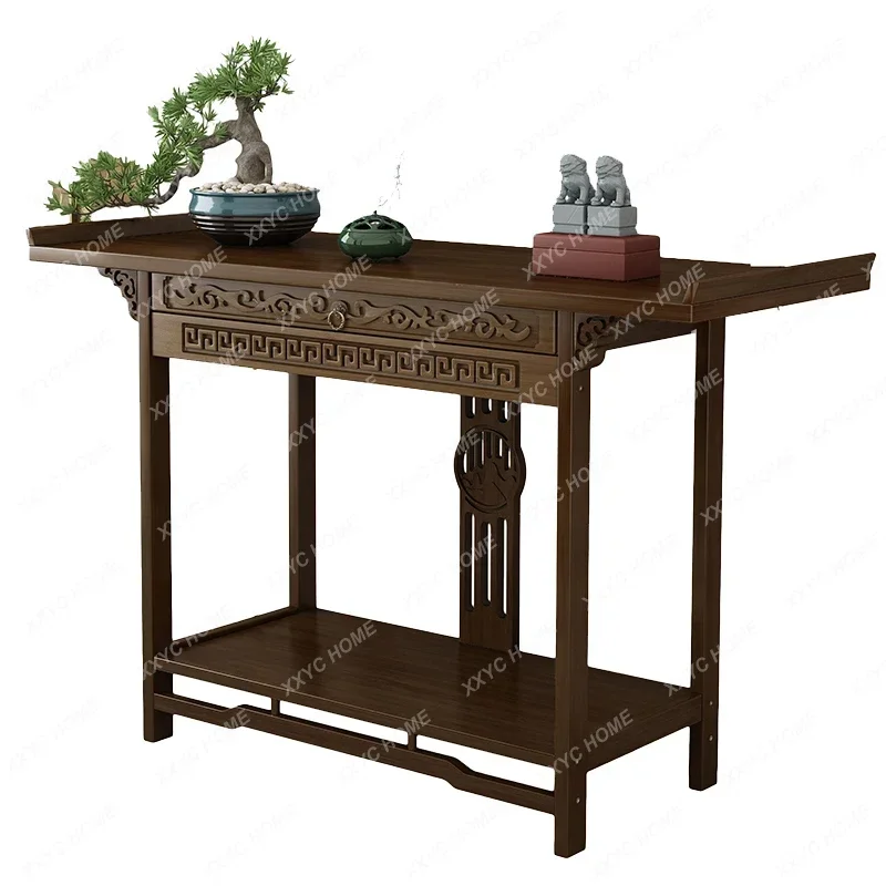 

New Chinese Style Altar Altar Home Incense Burner Table Worship Bodhisattva God of Wealth Table Living Room Console