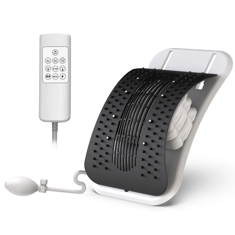 

2-IN-1 Electric+Manual Back Stretcher Adjustable Height Airbag Waist Back Stretching Massager Lumbar Support Traction masajeador