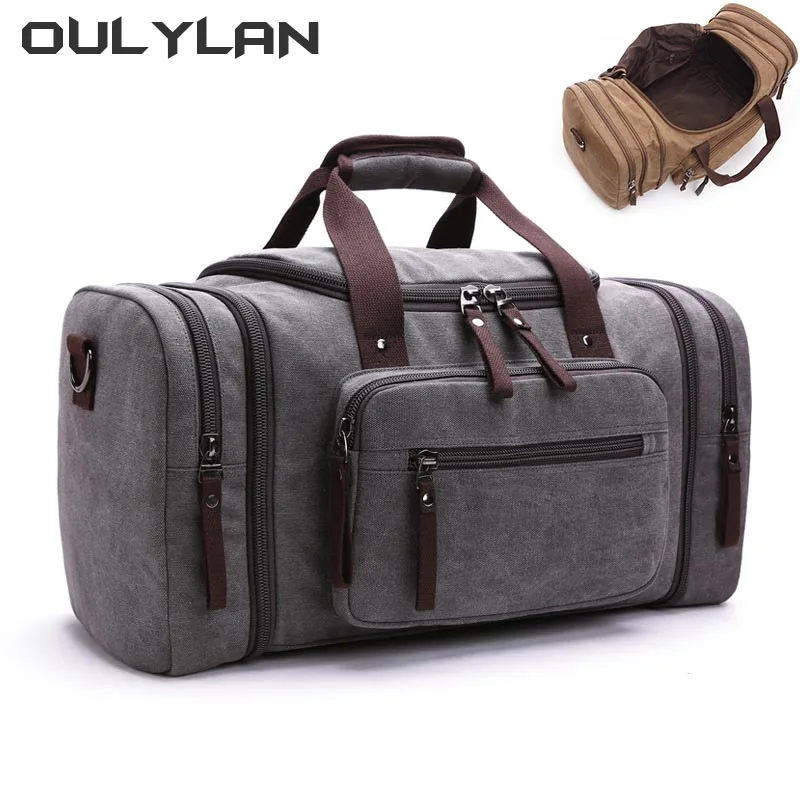 

Outdoor Fashion Canvas Travel Bag Men Women Carry On Luggage Bag Duffel Bag Handbag Casual Large Weekend Bag Dropshipping