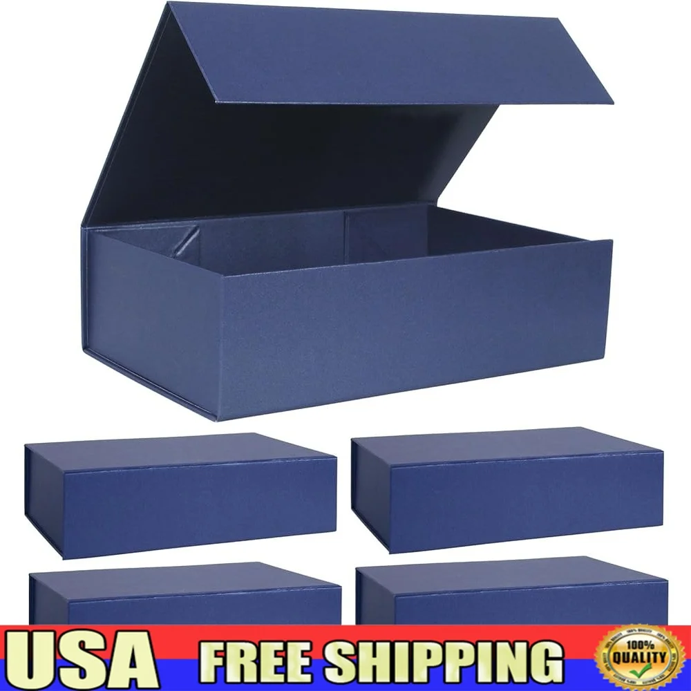 

Navy Blue Magnetic Gift Boxes 5 Pack Reusable Proposal Boxes Bridesmaid Groomsman Wedding Birthday Commercial Gifts