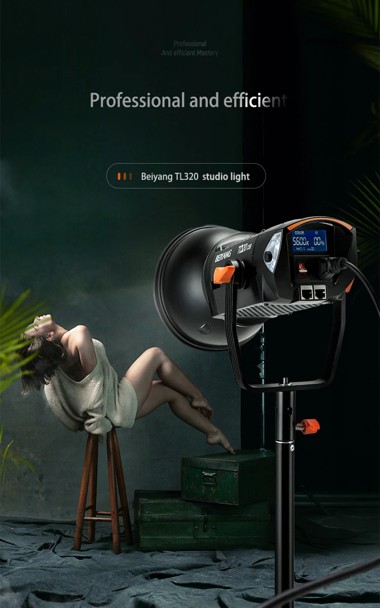 Professional TL320 300W bi color Studio video light with remote control For studio photography and broadcast