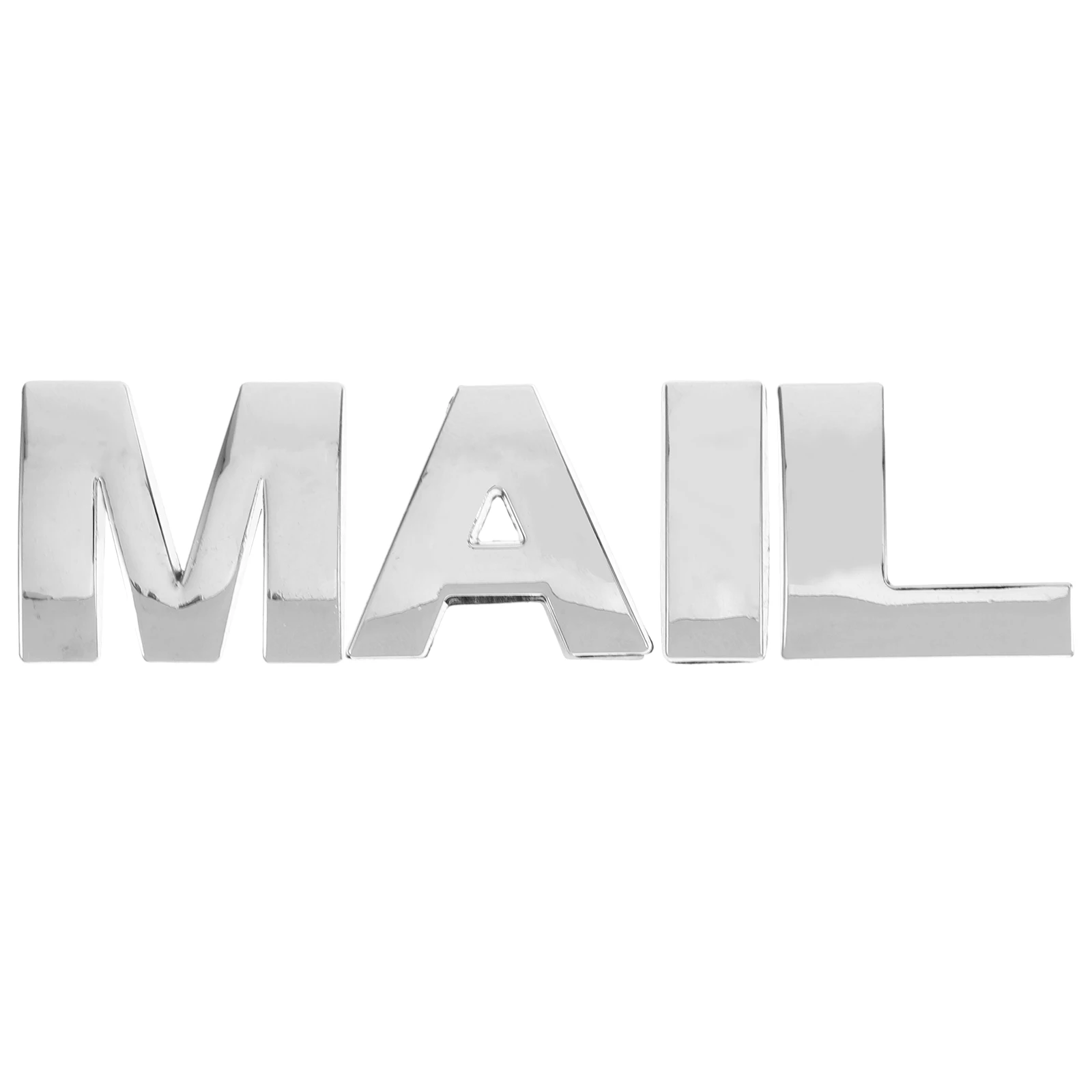

4Pcs Mail Letters Sticker Set Waterproof Metal Alphabet for Mailbox Rustic Decorative 3D Letter Decals Easy Install