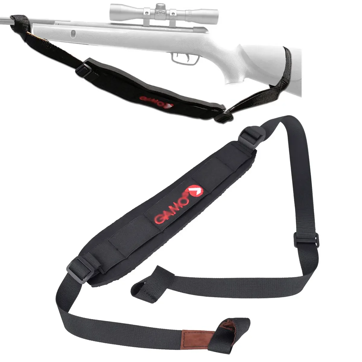 전술 Gamo Gun Sling Buddy 에어 라이플 용 쿠션 패딩이있는 미끄럼 방지 Airsoft Slings 회전 사냥 Airgun Rifle Shotgun