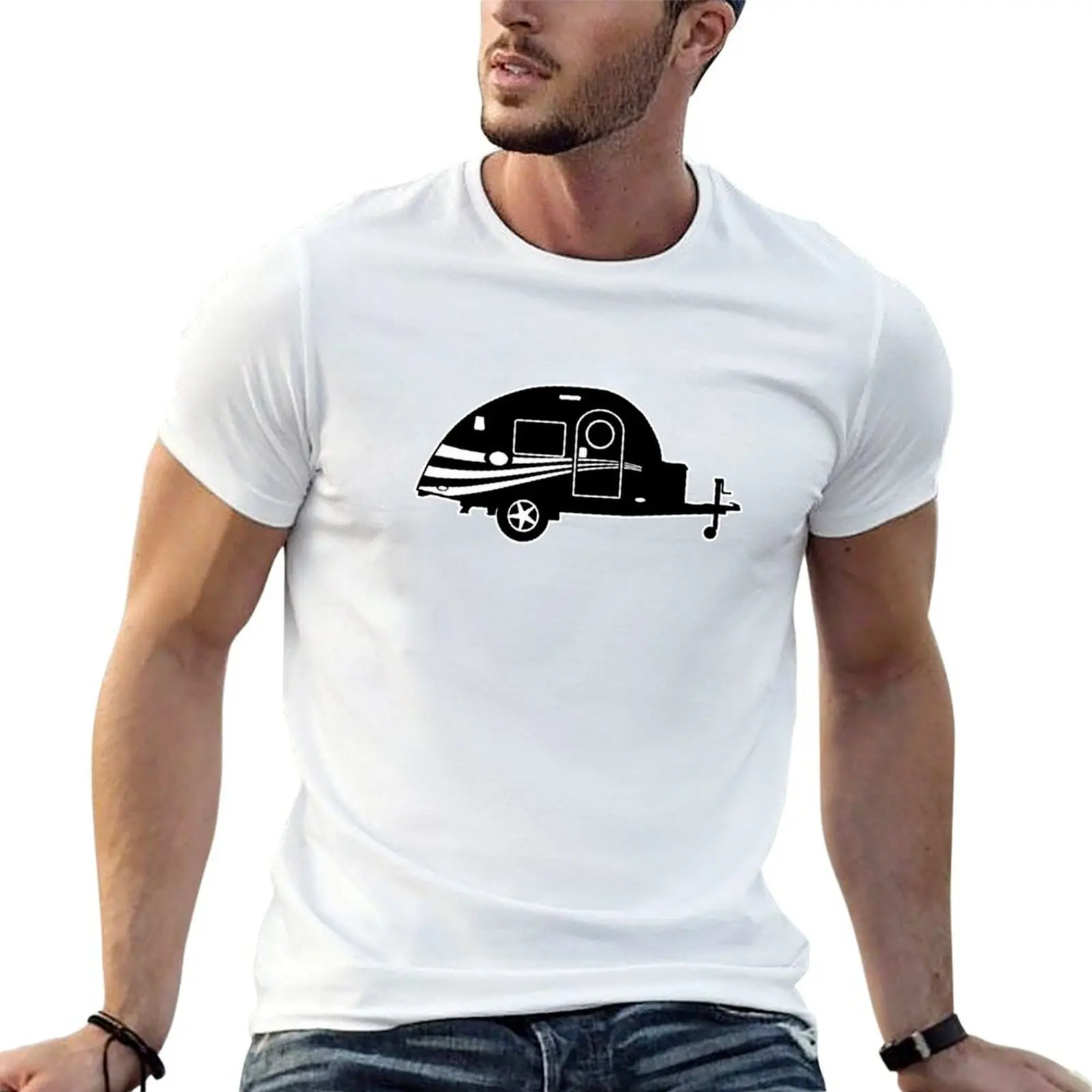 Teardrop Camping / Travel Trailer T-Shirt tops custom t-shirts mens t shirts