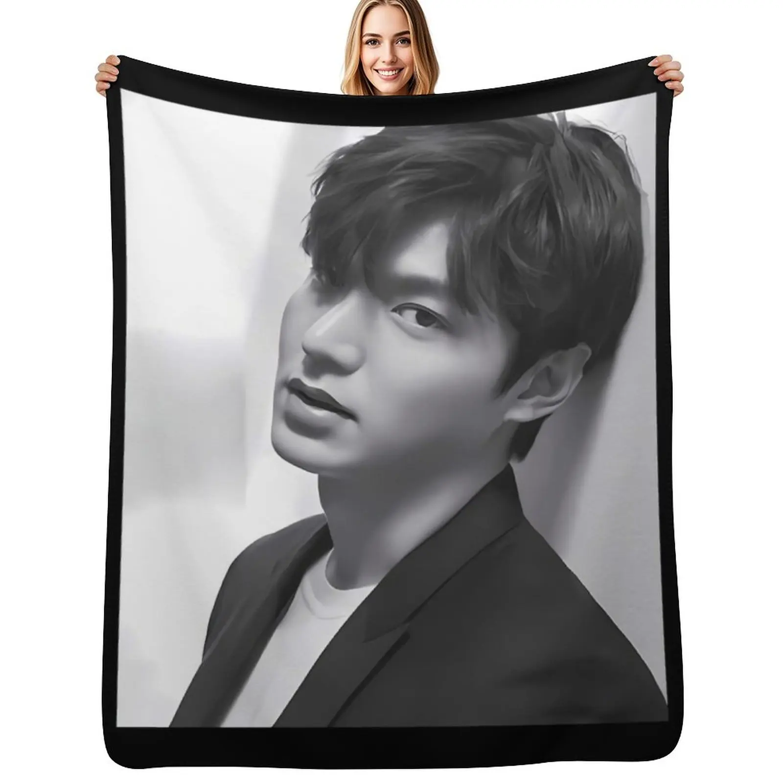 

Lee Min Ho - V8 Throw Blanket Stuffeds wednesday Bed covers Winter beds Blankets