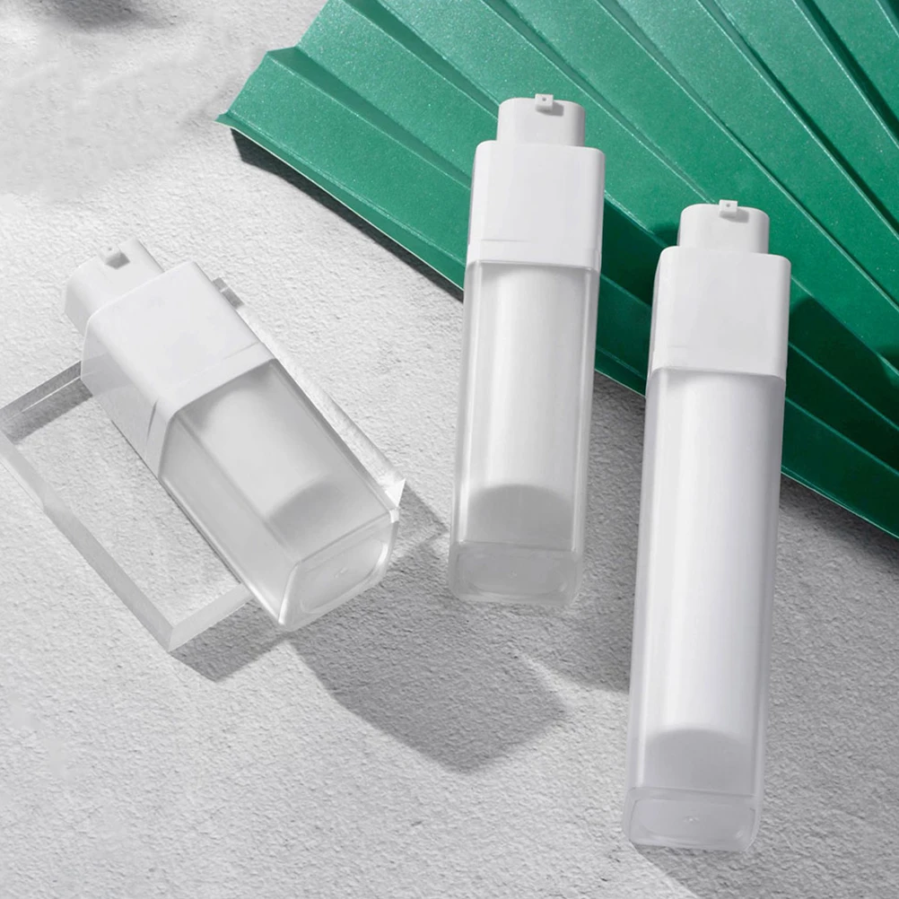 

3pcs Refillable Airless Pump Bottles Lightweight Travel Containers For Cream Lotion Face Foundation Vacuum Dispenser