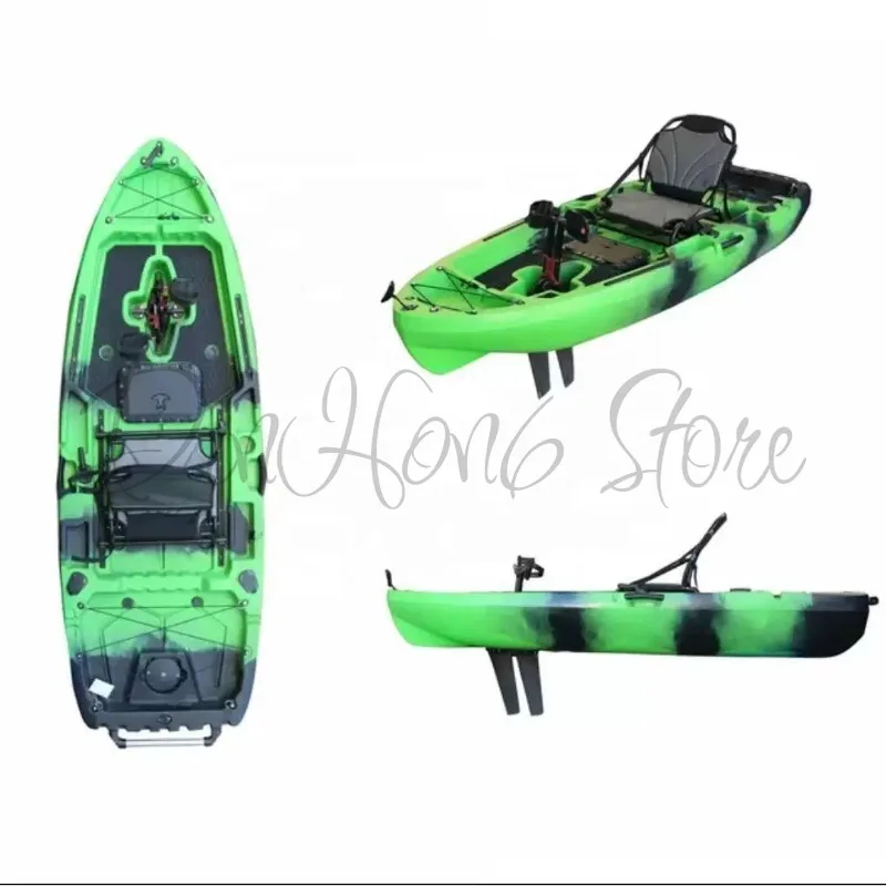 Plastic Fishing Kayak with Pedal Drive Canoe Kayak Fishing Boat Single Seat Sit on Top Pedal Kayak PE 8FT CE Certificate VK 1pcs