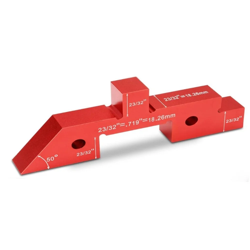 14 Pieces Table Setup Blocks Aluminum Alloy Height Depth Angle Gauge for Router Bit Milling Thickness and Table Saw Blade Setup