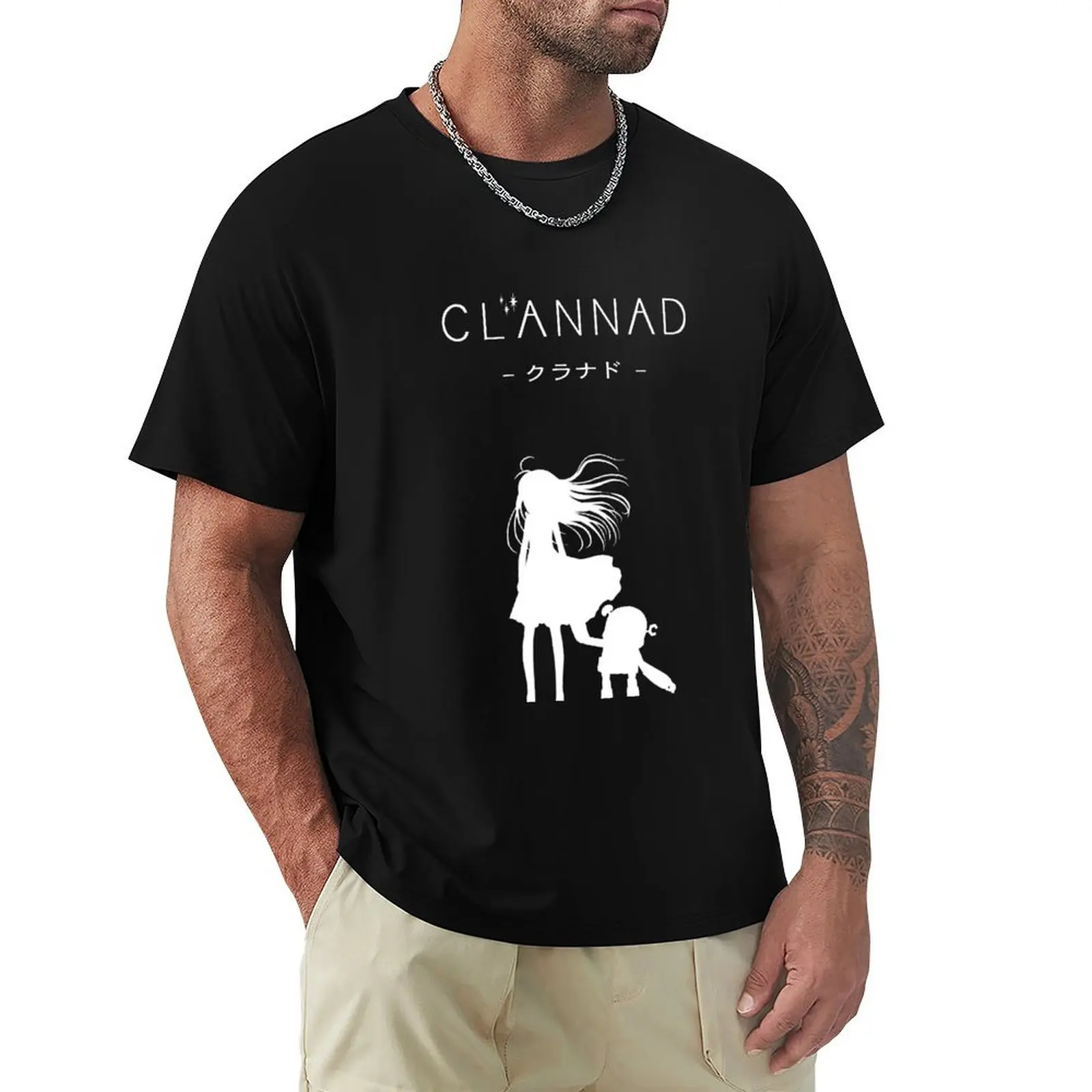 CLANNAD - Girl & Robot (White Edition) T-Shirt kawaii clothes summer clothes mens clothing