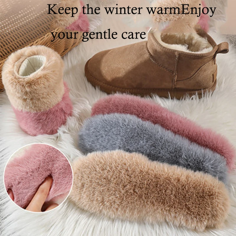 1 пара зимних термоподушечек для обуви, вставки для мужчин и женщин, спортивная обувь, плюшевая стелька, хлопковая стелька, стельки из искусственного кроличьего меха