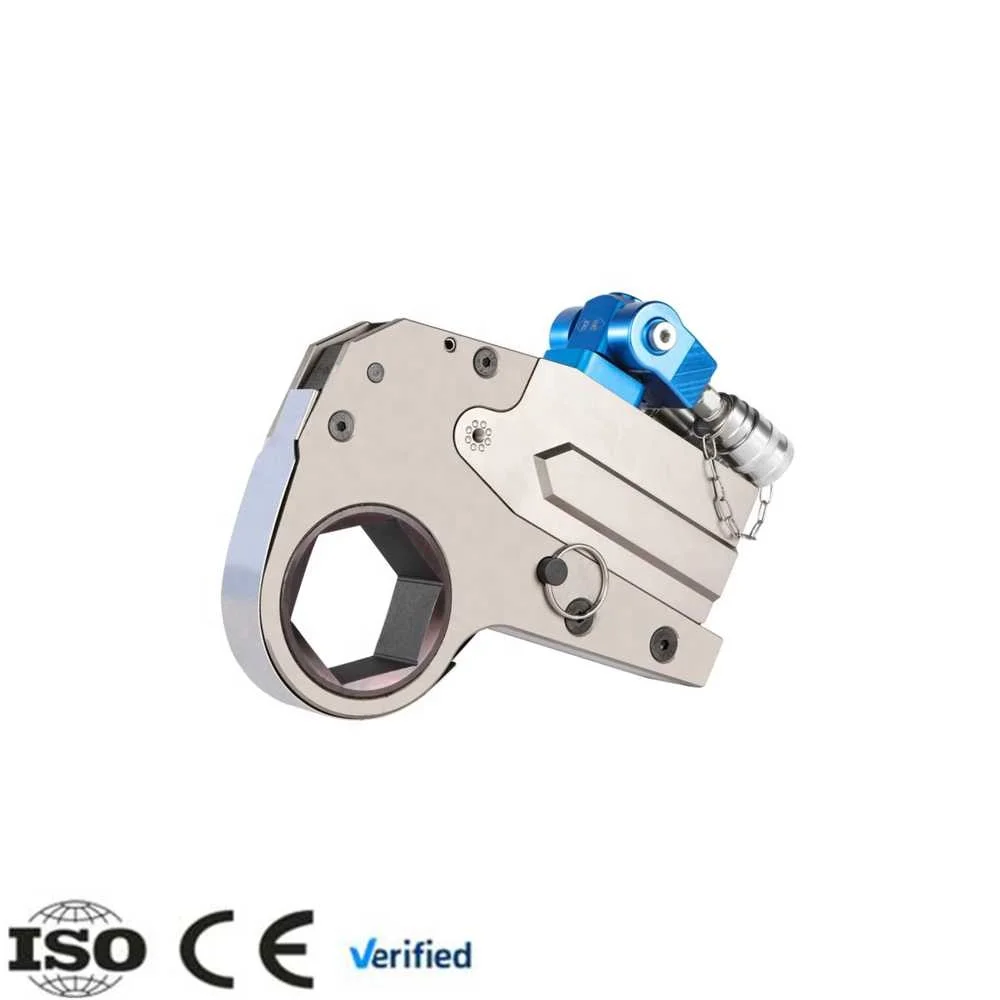 Ultra-Thin 15mm Profile Ultra-Thin Hollow Hydraulic Torque Wrench for Tight Space Bolting