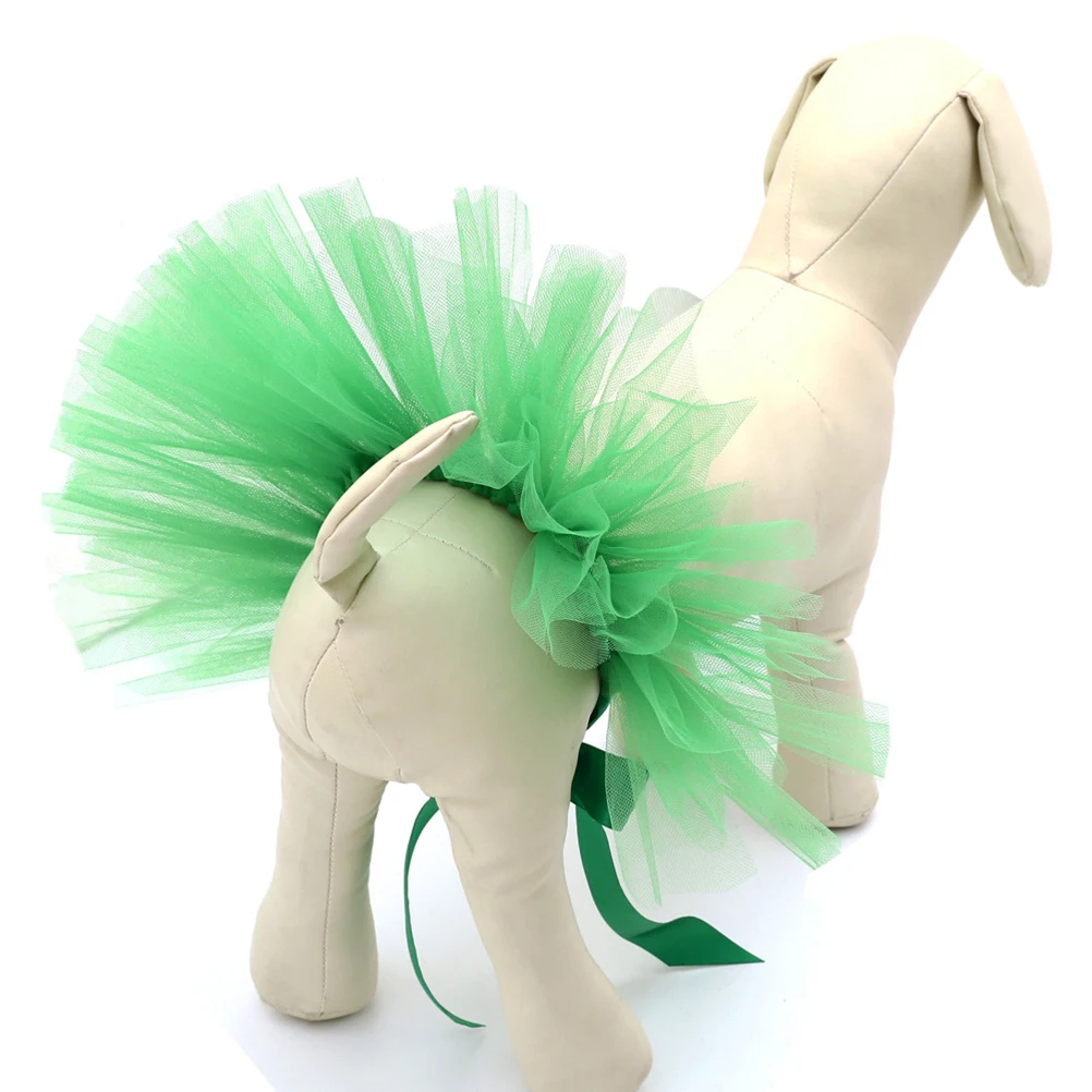 

Pet TUTU Skirt Green Dog Dress Cloth Petticoat Fashion Gauze Puppy Clothes Skirts Shirts Outdoor Photo Pet Supplies
